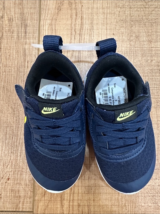 Nike Other - Nike Kids Navy Sneakers with Neon Yellow Logo